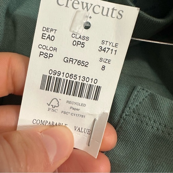 J crew pale spinach Kids' short-sleeve jersey pocket tee - Picture 2 of 2